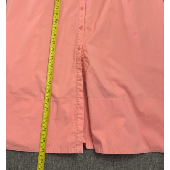 STAUD Vincent Cotton poplin Midi Shirtdress Womens Light Pink Size Small - Picture 7 of 9